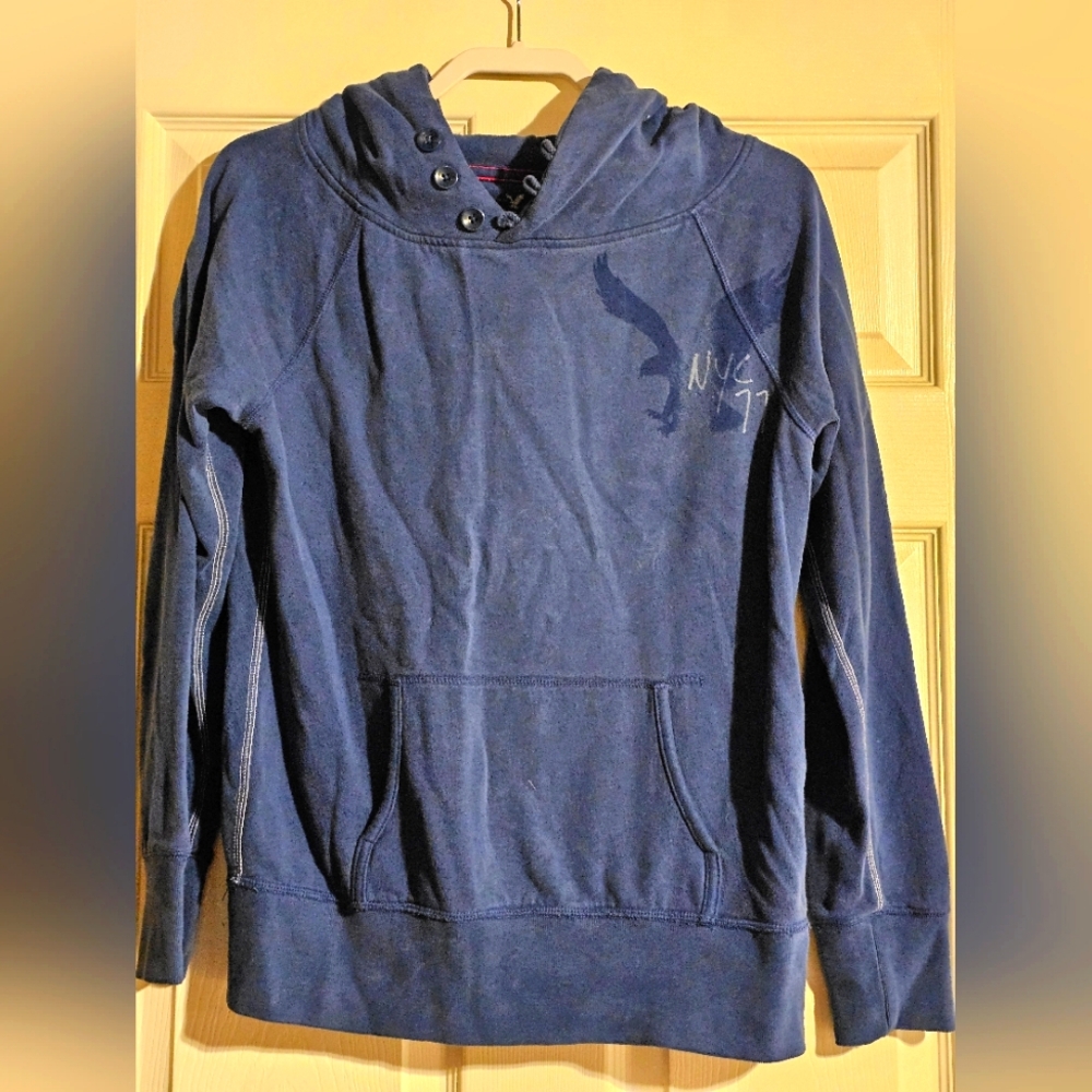 American Eagle, medium,  navy blue Hoodie